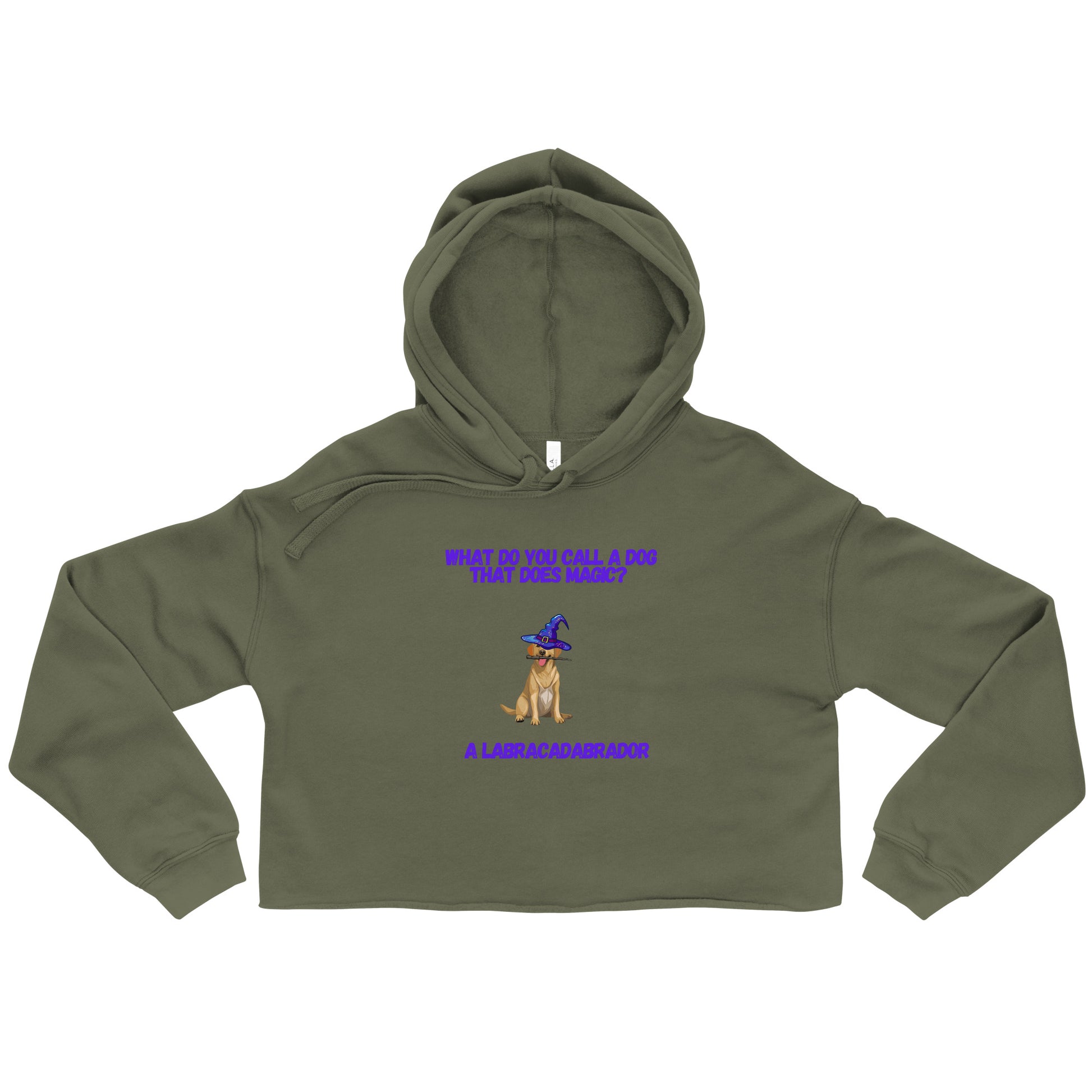 Magic Dog Crop Hoodie - Whos Your Dad Tee